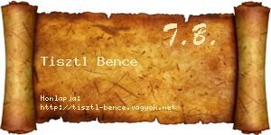 Tisztl Bence névjegykártya