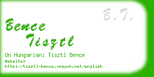 bence tisztl business card